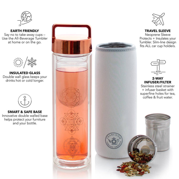 Teabloom All-purpose Beverage Tumbler, 15oz