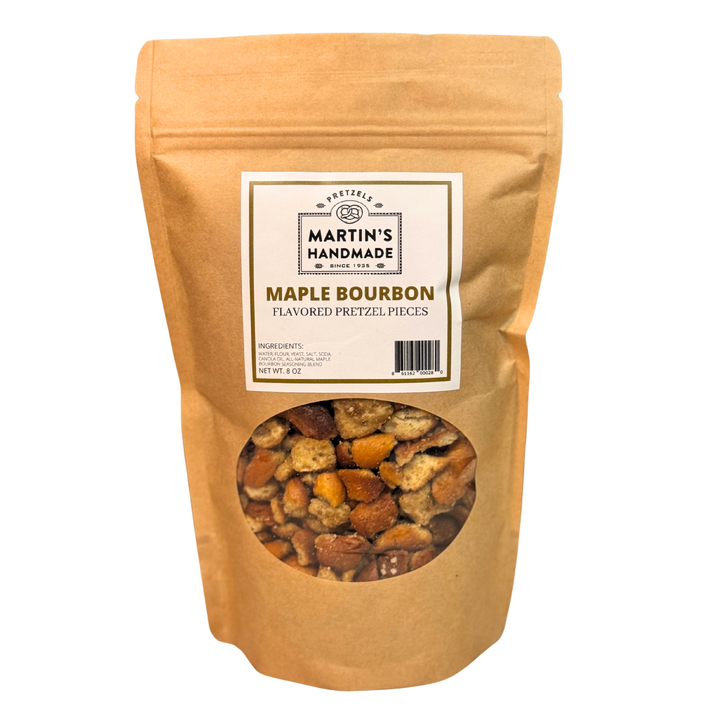 Handmade Maple Bourbon Pretzel Pieces, 8oz Bag
