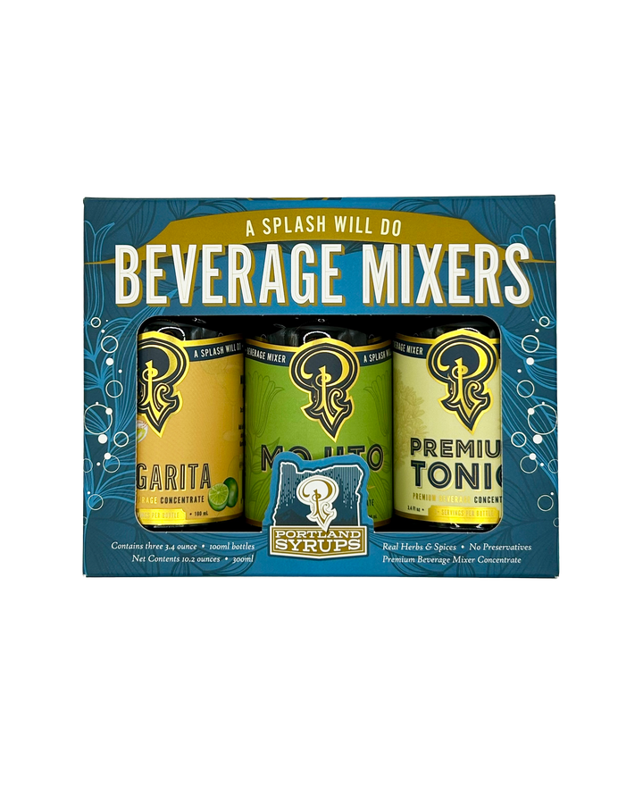 Blue Classic Cocktail Drink Mixers Gift Set