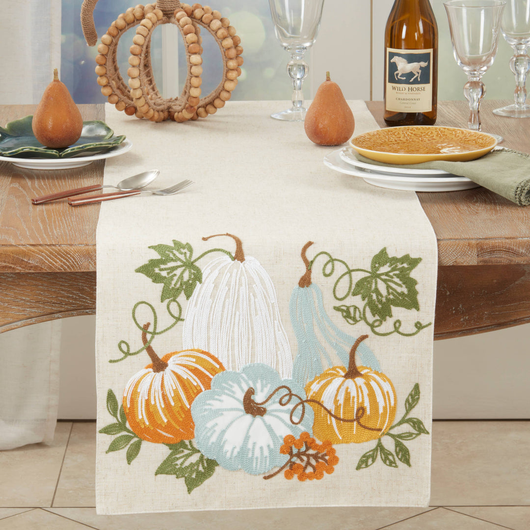 Harvest Bounty Pumpkin Table Runner