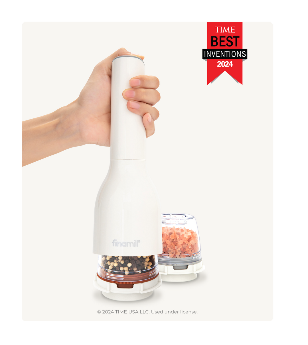 FinaMill Classic Battery Spice Grinder - 1 Everyday Pod, 1 Pepper Pod