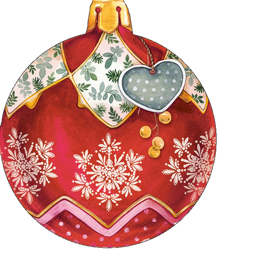 Christmas Bauble Shaped Lunch Napkin