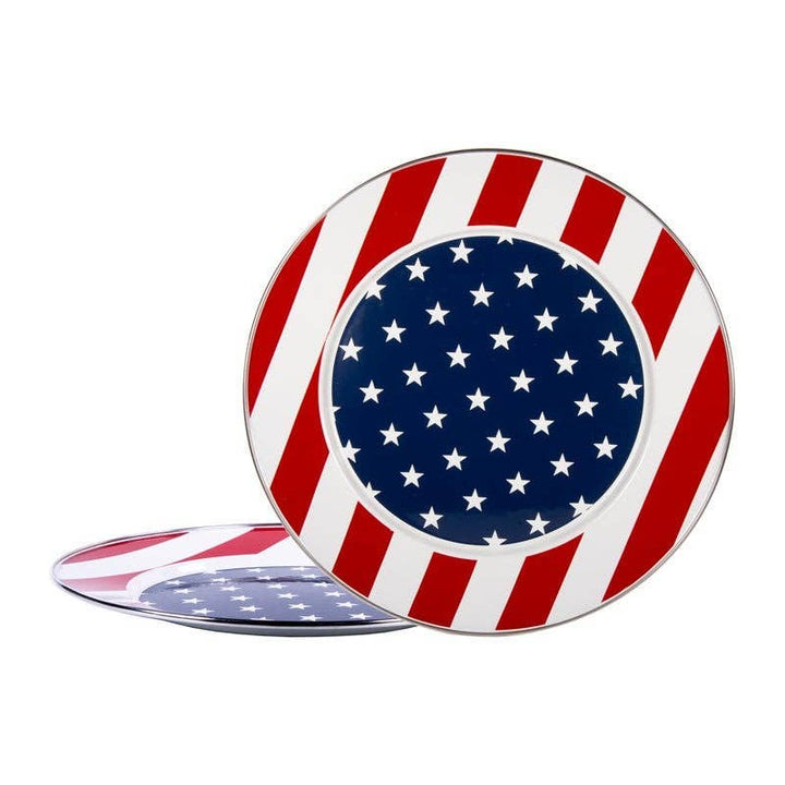Golden Rabbit Enamelware Stars & Stripes Charger
