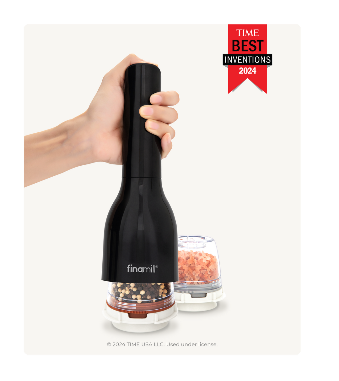FinaMill Classic Battery Spice Grinder - 1 Everyday Pod, 1 Pepper Pod