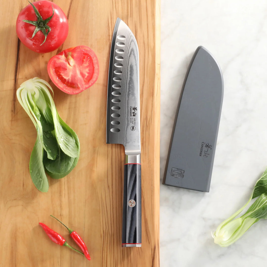 Yari Series 7" Santoku Knife with Sheath