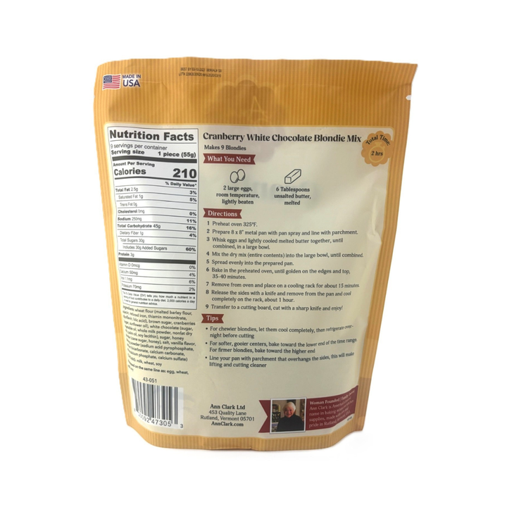 Cranberry White Chocolate Blondie Mix, 17 oz