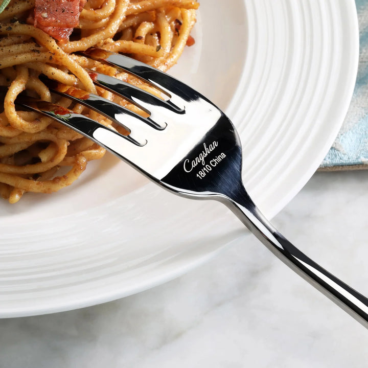 Rain II Series Stainless Steel Forged Serving Fork