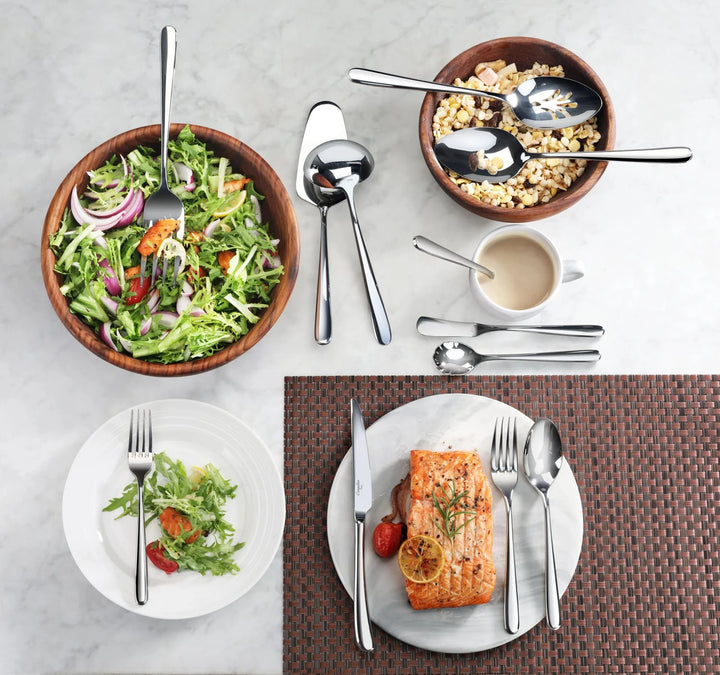 Rain II Series Stainless Steel Forged Slotted Serving Spoon