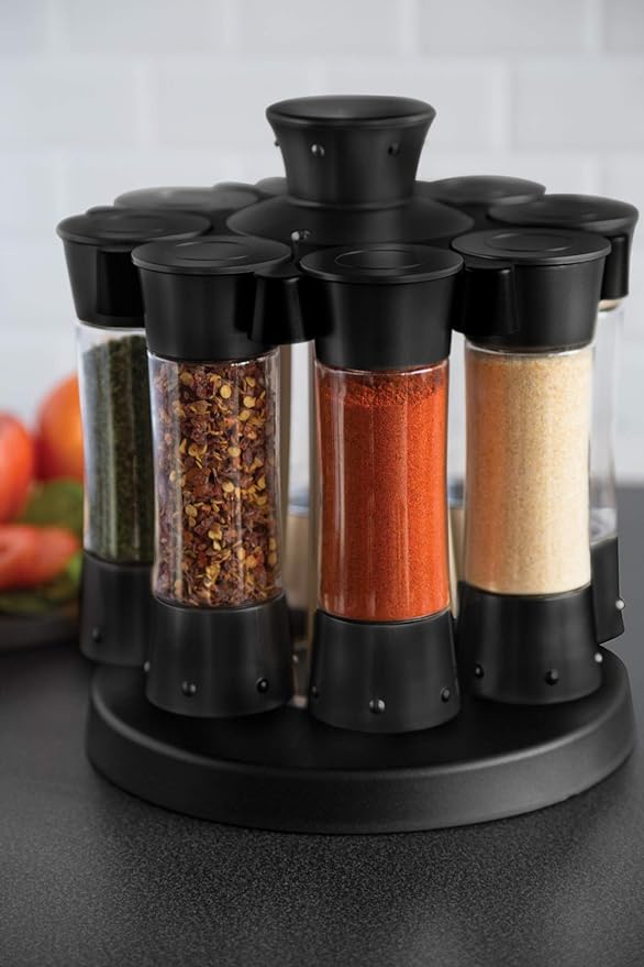 Auto measure spice discount rack