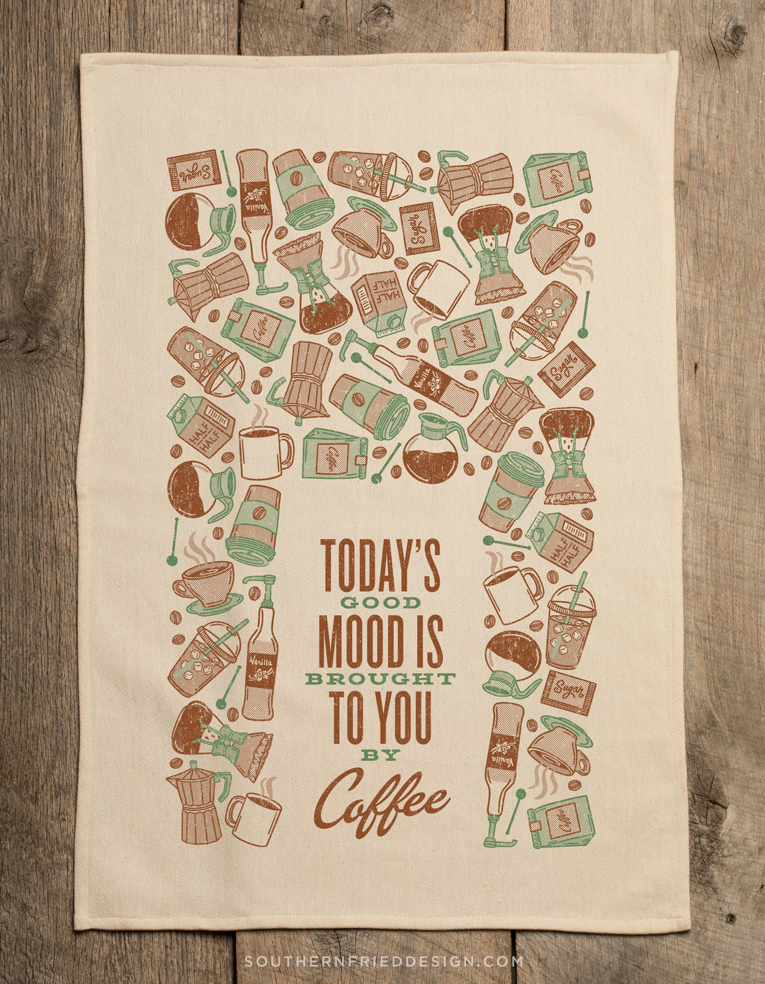 Today's Good Mood....Coffee Kitchen Towel