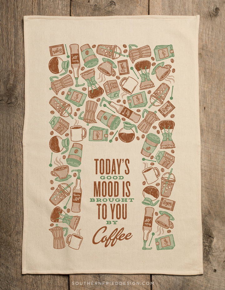 Today's Good Mood....Coffee Kitchen Towel
