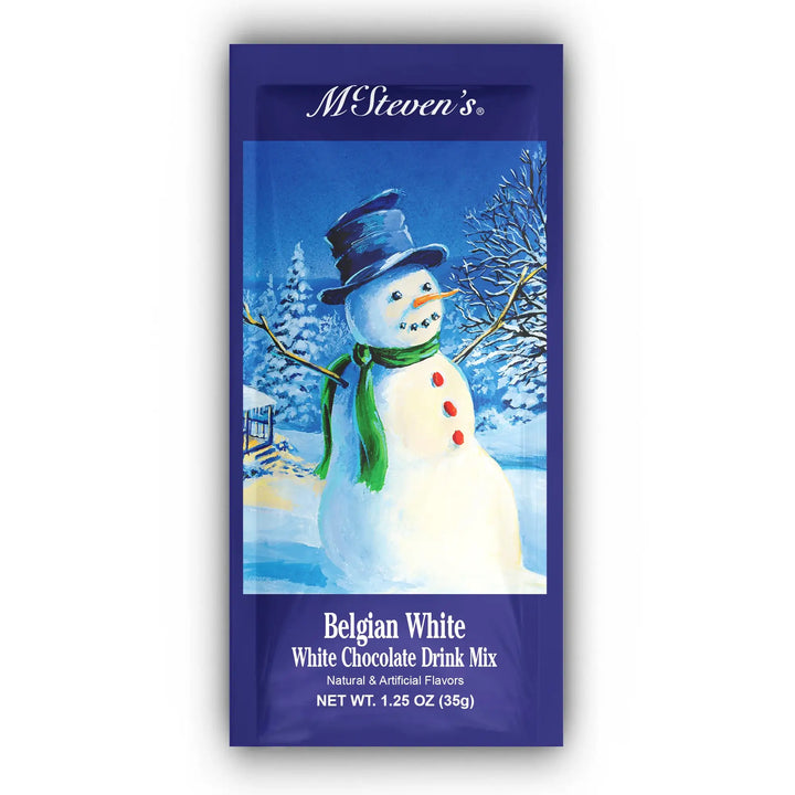 White Christmas Snowman Belgian White Hot Chocolate