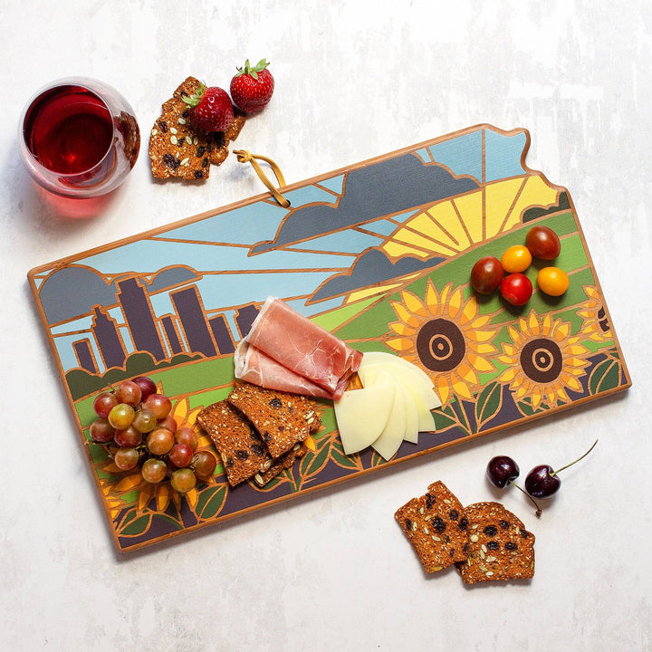 Kansas Cutting Board with Artwork by Summer Stokes