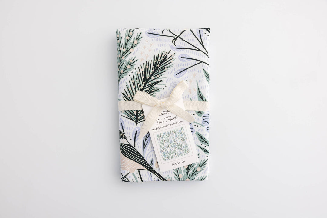 Winter Retreat Tea Towel