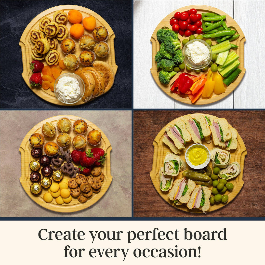Flip, Serve & Store™ Round Charcuterie Board w/ Locking Lid
