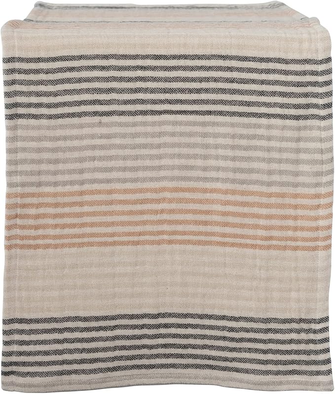 Muted Striped Double Cotton Table Runner