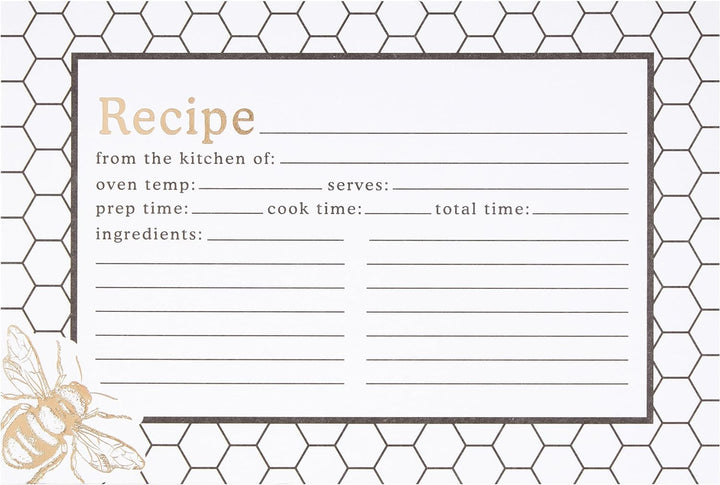 Honeycomb Hive Recipe Cards