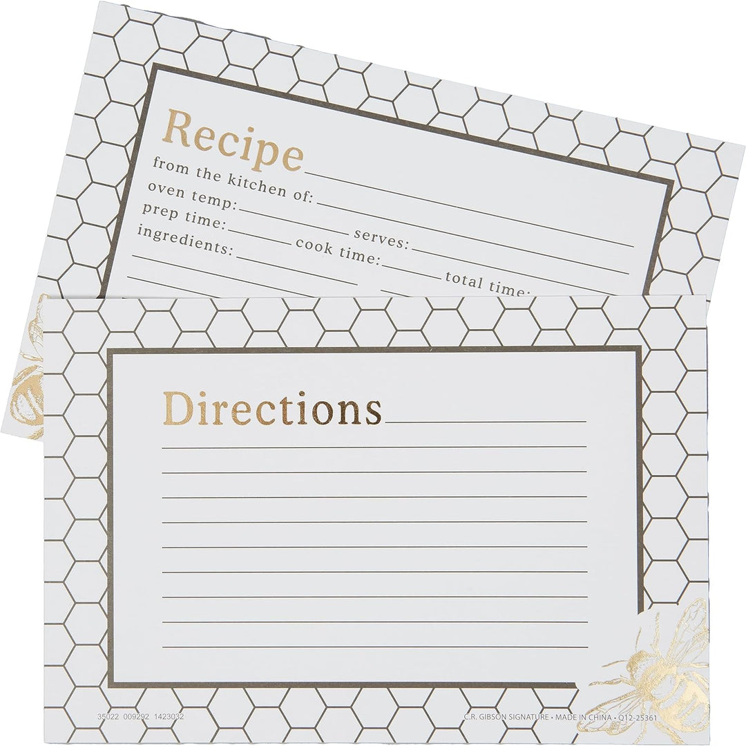 Honeycomb Hive Recipe Cards