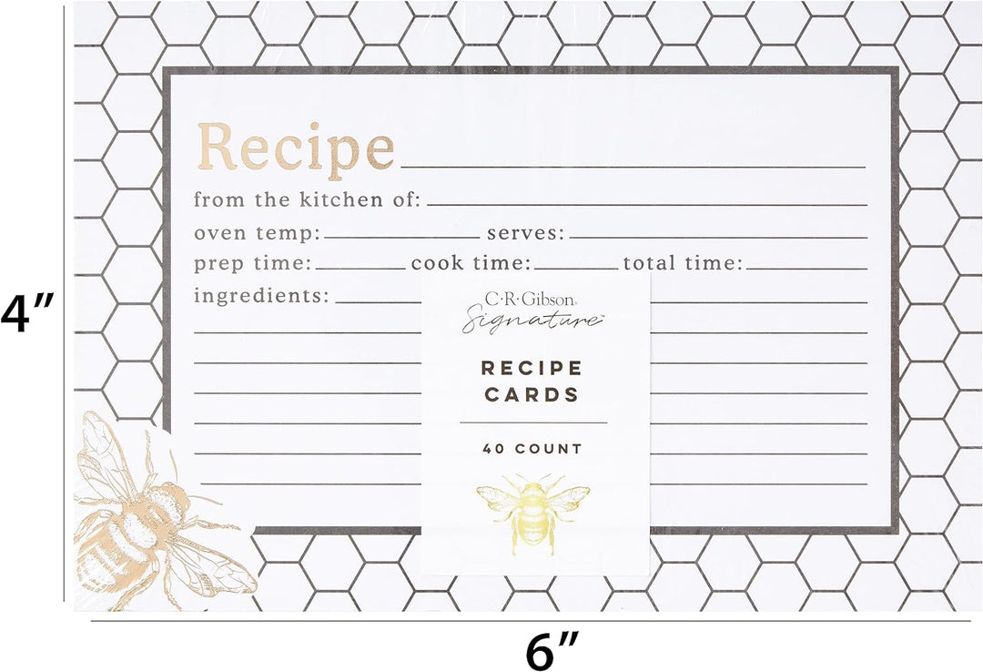 Honeycomb Hive Recipe Cards