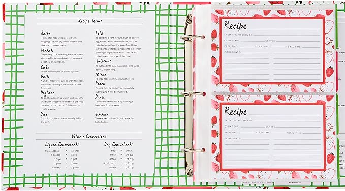 Strawberry Fields Recipe Card Book