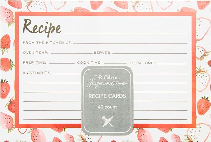 Strawberry Fields Recipe Cards