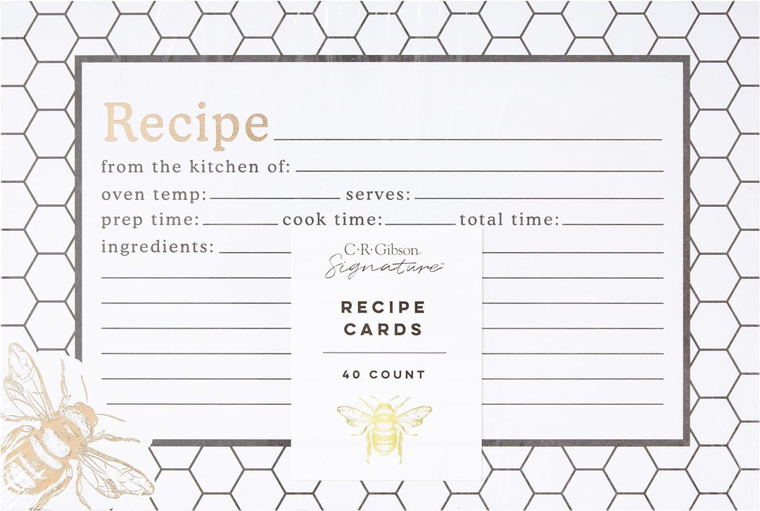 Honeycomb Hive Recipe Cards