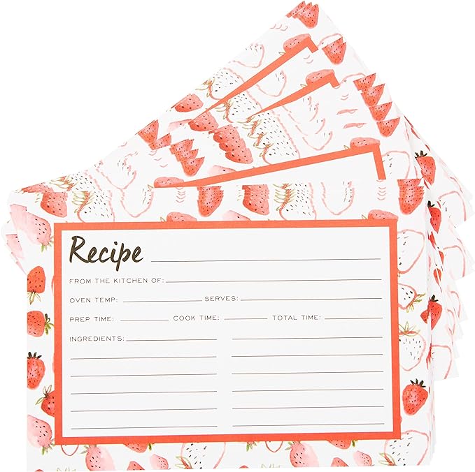 Strawberry Fields Recipe Cards