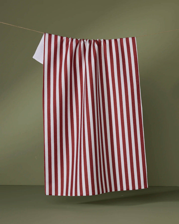 Ribbon Red Kitchen Tea Towel
