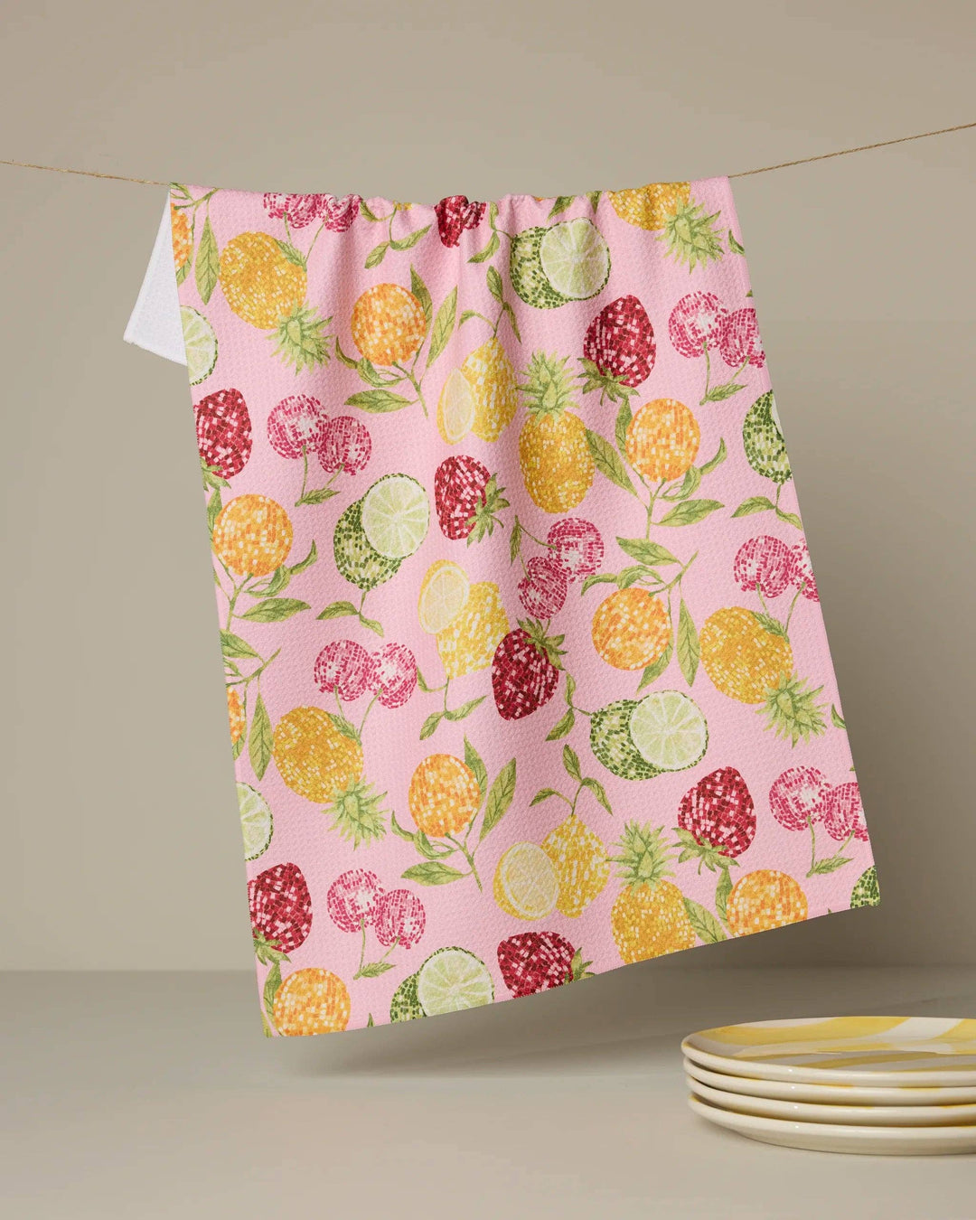 Disco Fruits Tea Towel