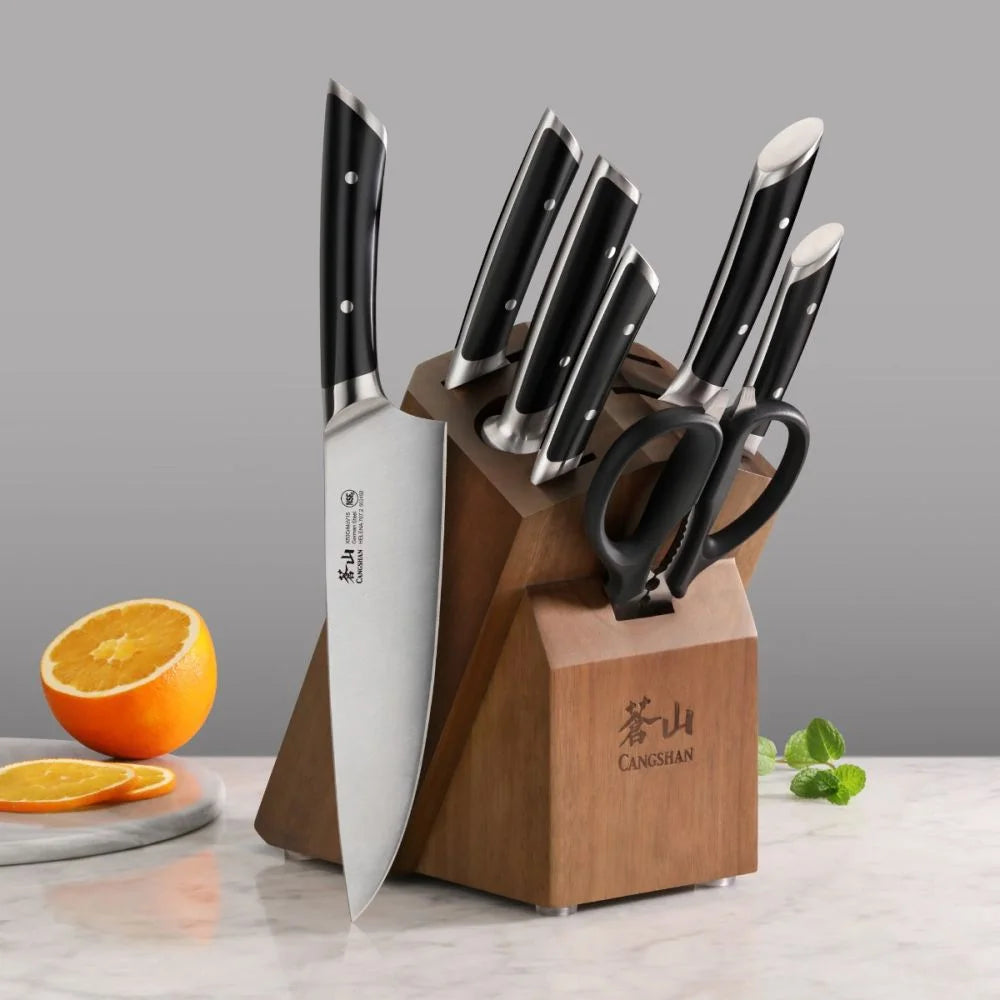 Cangshan Cutlery Helena Black Series 8-Piece Knife Block Set