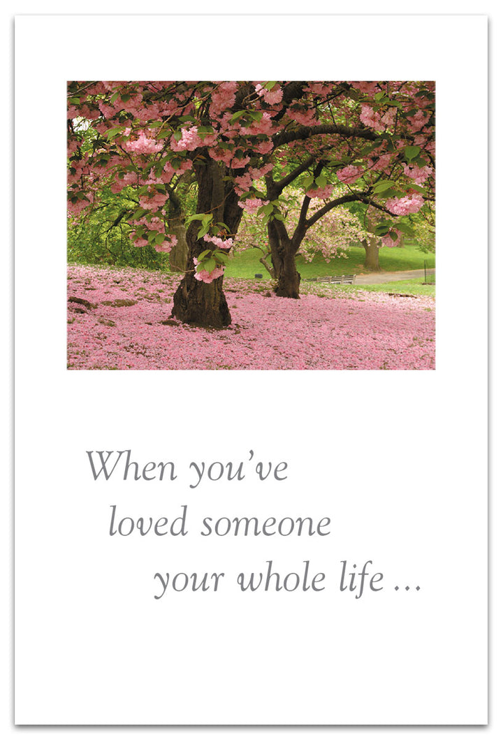 Two Cherry Blossom Trees Condolence Card