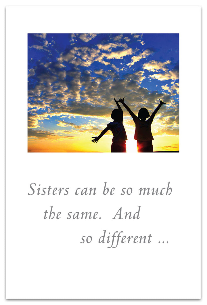 Sisters at Sunset Sister's Birthday Card