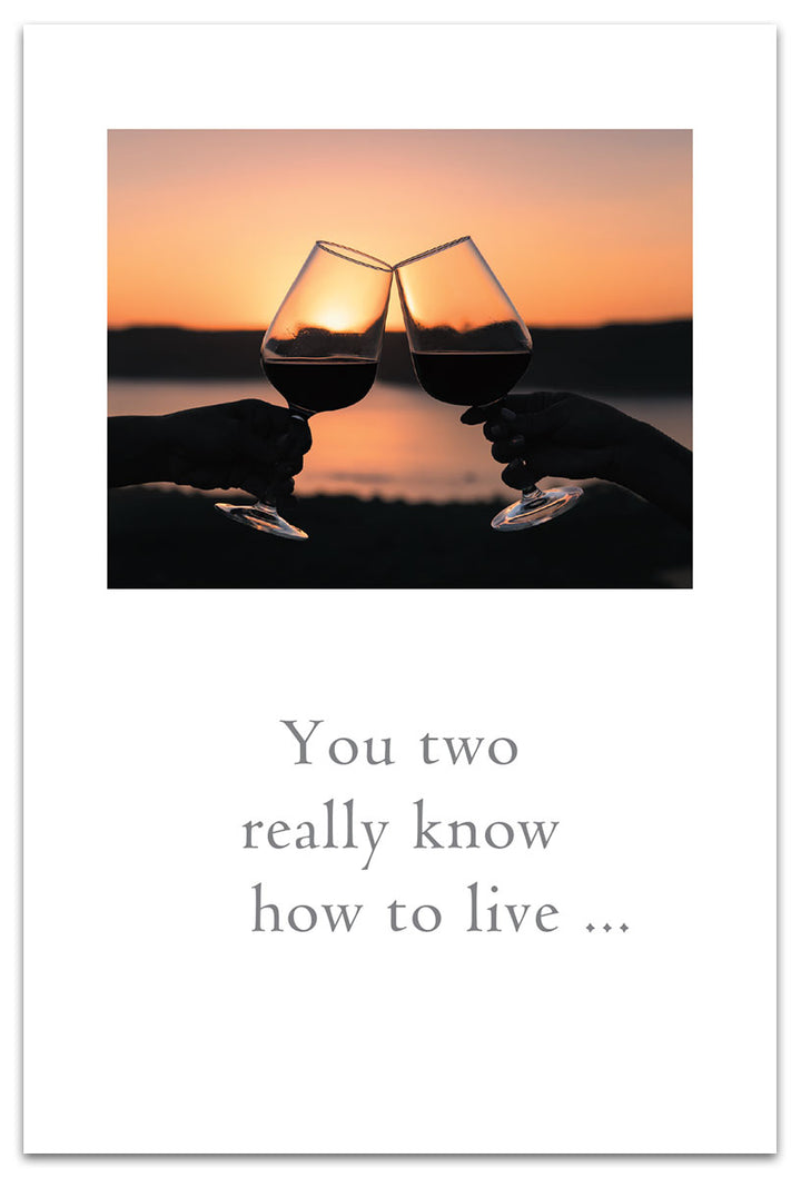 Sunset Toast Anniversary-to-Couple Card