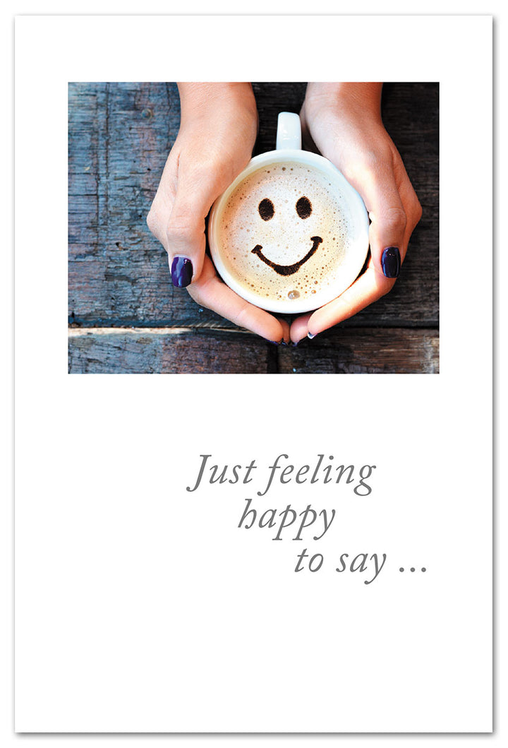 Smiley Face Cappuccino Friendship Card