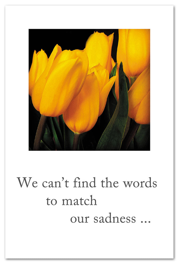 Yellow Tulips Condolence Card