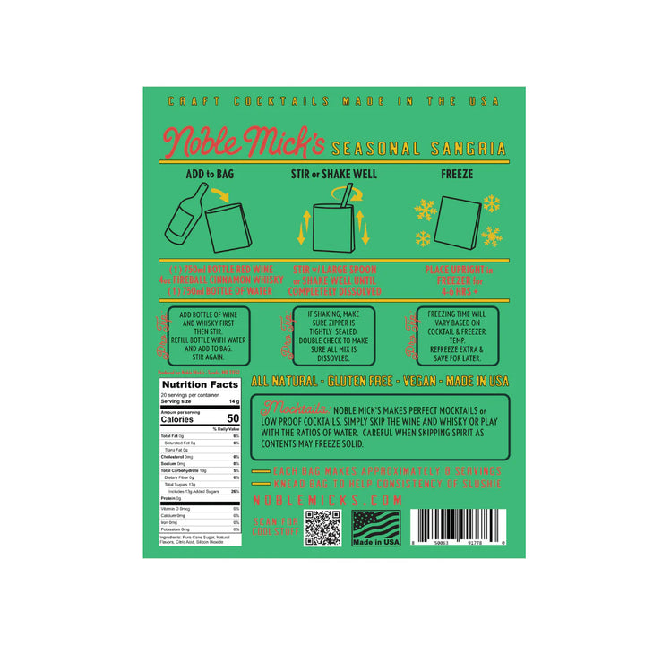 Noble Mick's Frozen Seasonal Sangria