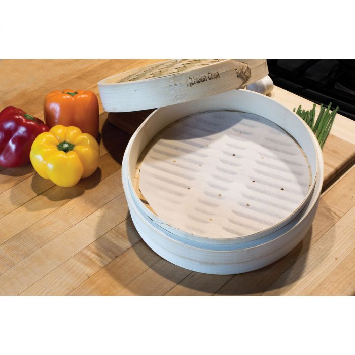 HIC Bamboo Steamer 10", 3 Piece Set