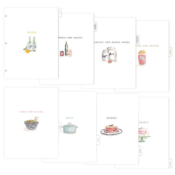 Recipe Binder Index Tab Dividers