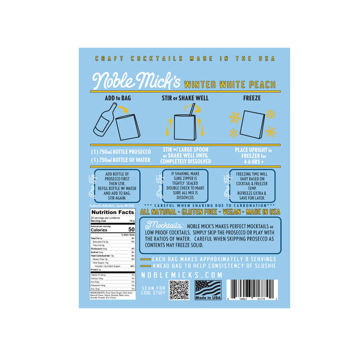 Noble Mick's Frozen White Winter Peach Bellini