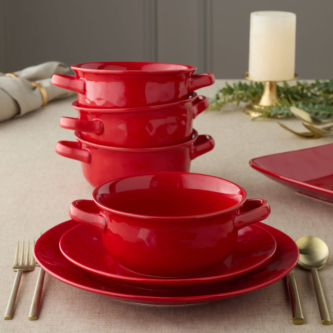 Berry Red Soup Crock