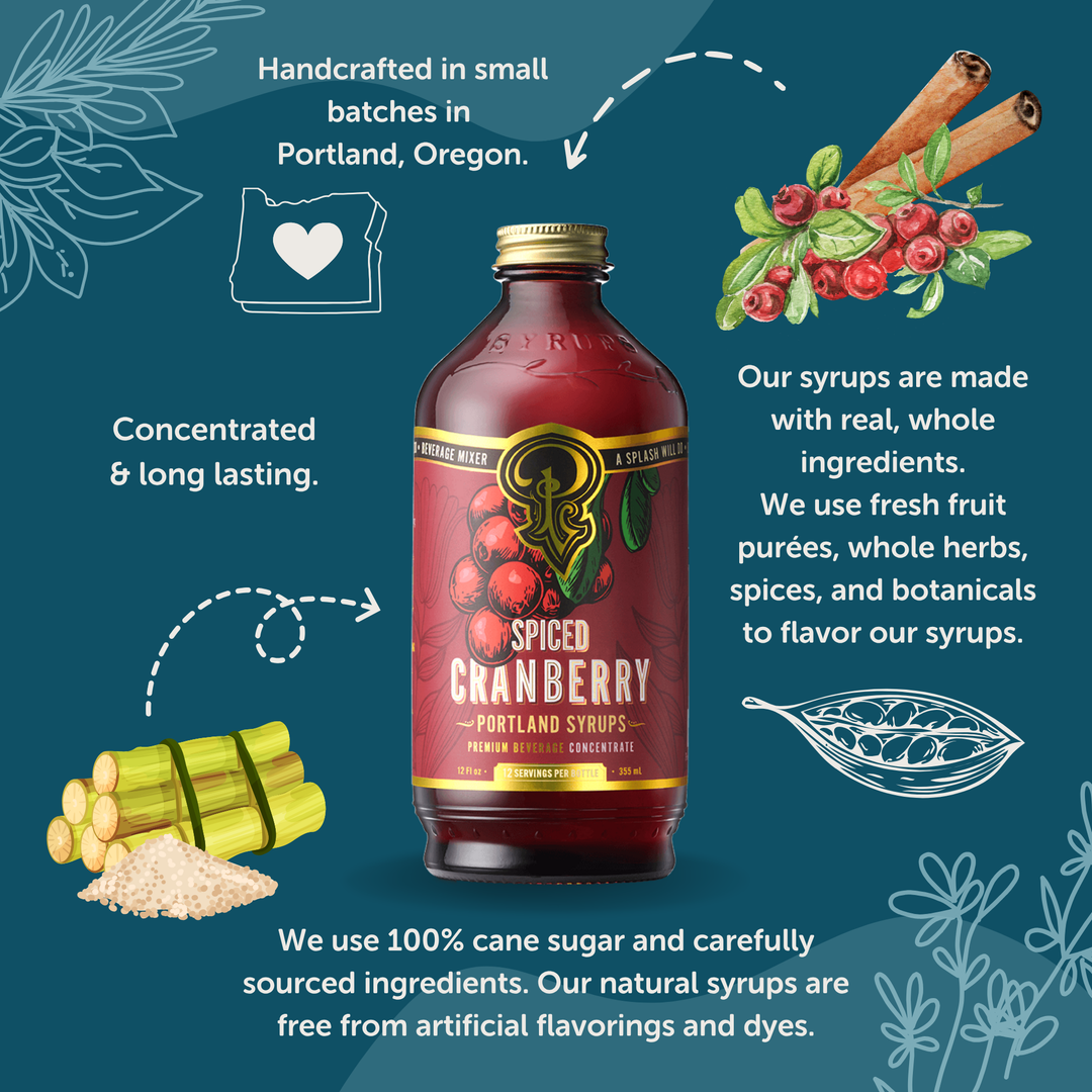 Spiced Cranberry Cocktail/Mocktail Syrup 750ml