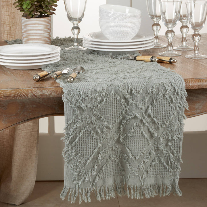 Fringe Waffle Weave Runner