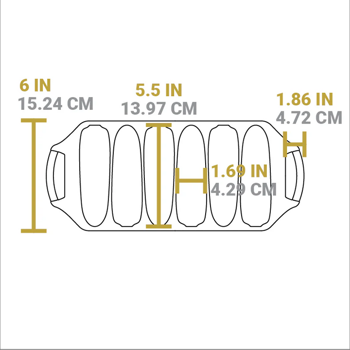 Cast Iron Cornstick Pan, 6 Stick