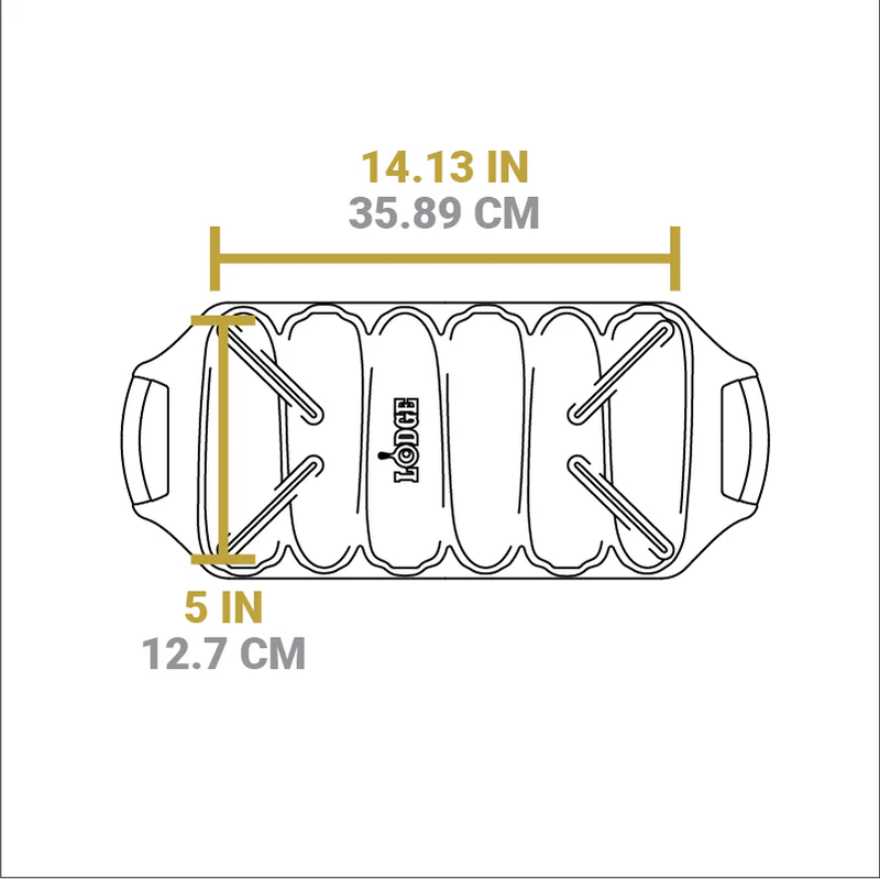 Cast Iron Cornstick Pan, 6 Stick