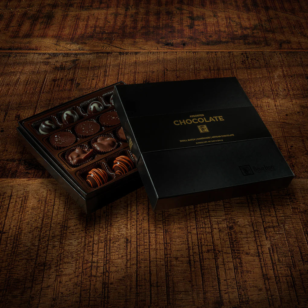 Bourbon Barrel Assorted Artisan Chocolates, 16 Piece Box