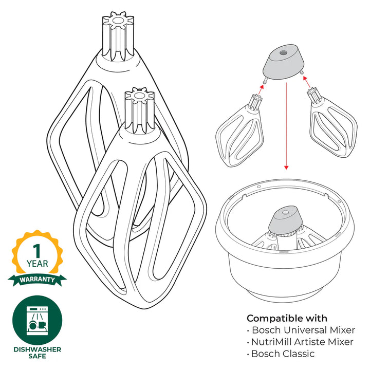 Cake Paddles with Metal Driver