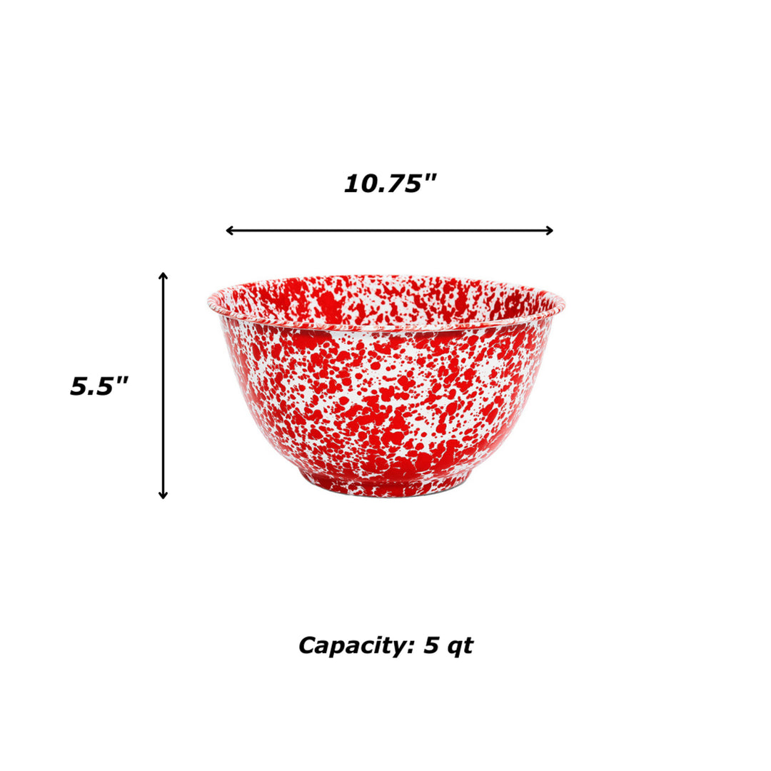 Crow Canyon Splatter Large Salad Bowl 5qt