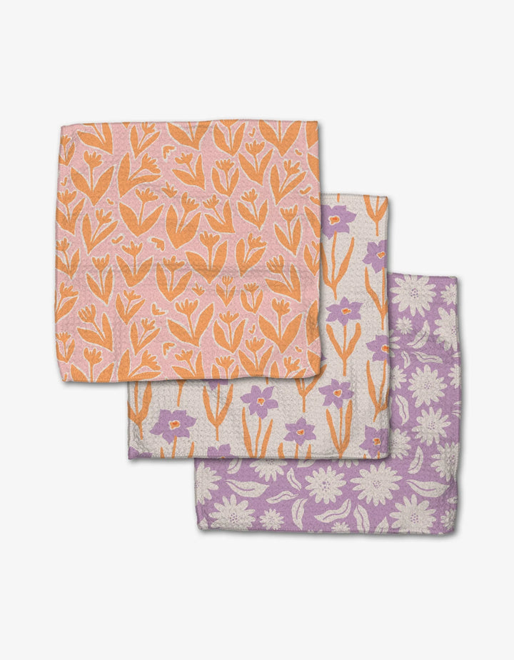 Spring Flowers - Dishcloth Set of 3