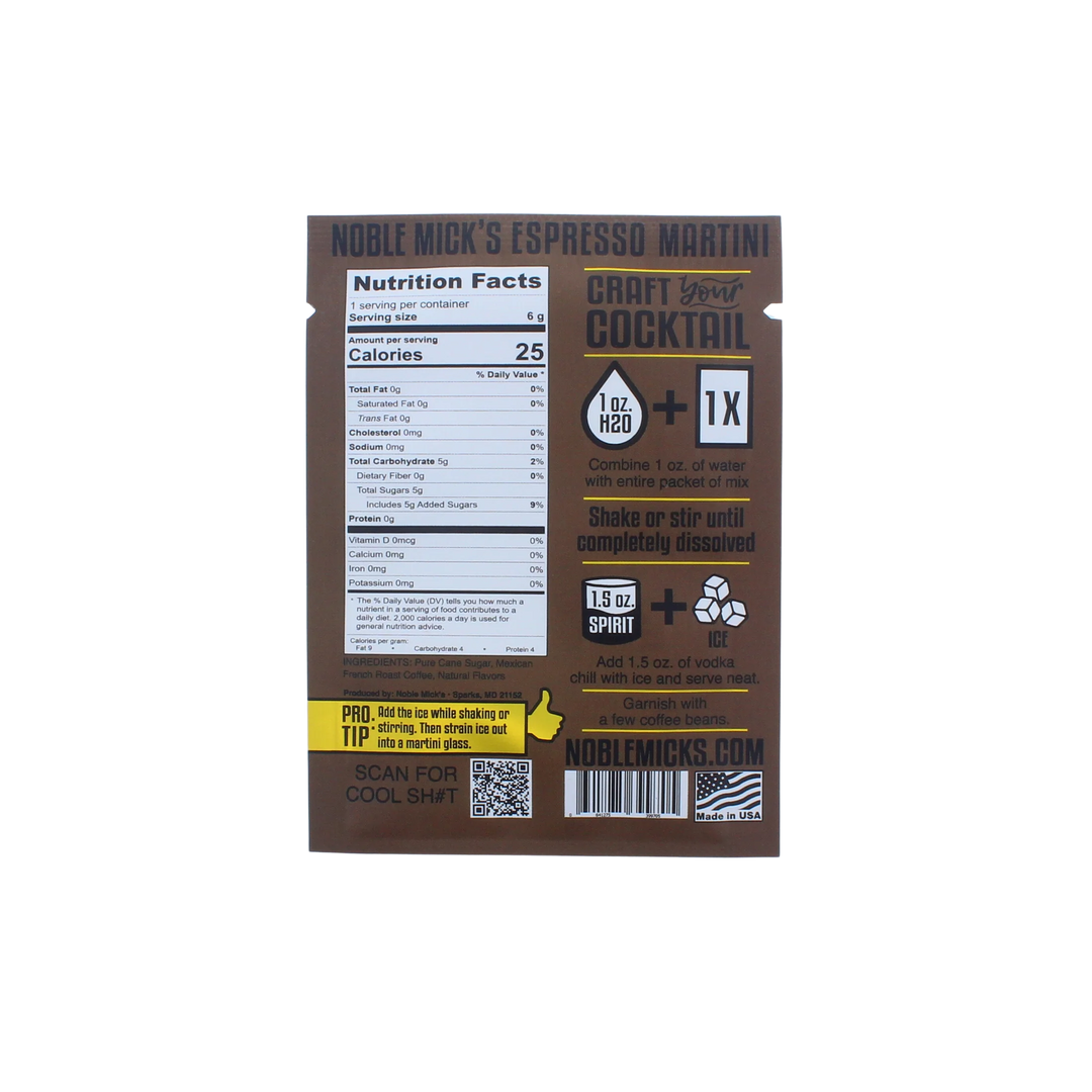Noble Mick's Single Serve Espresso Martini
