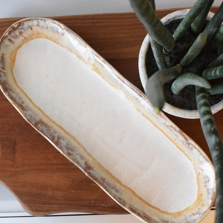 Etta B Pottery Bread Tray